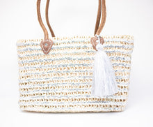 Load image into Gallery viewer, Silver Straw Handbag
