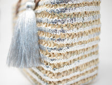 Load image into Gallery viewer, Silver Straw Handbag
