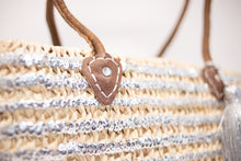 Load image into Gallery viewer, Silver Straw Handbag
